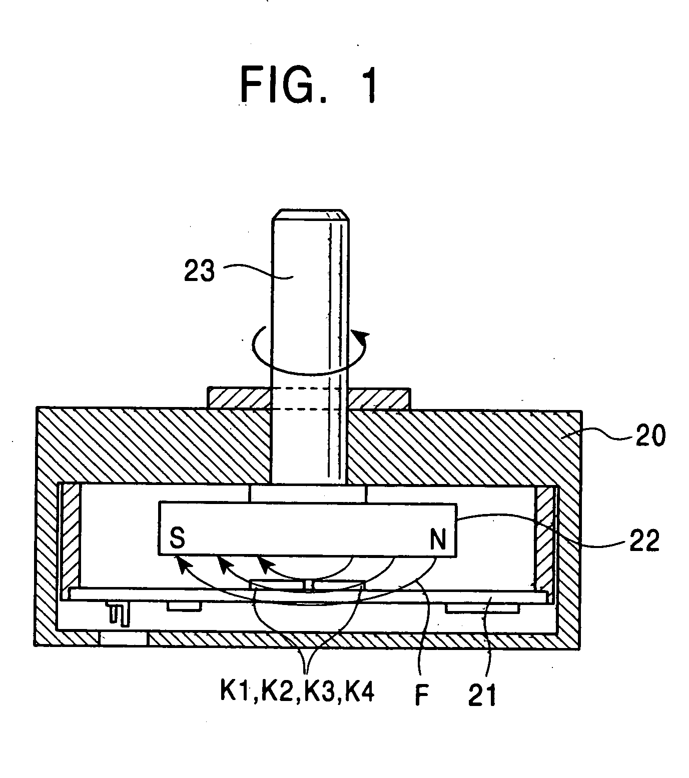 Angle sensor having low waveform distortion