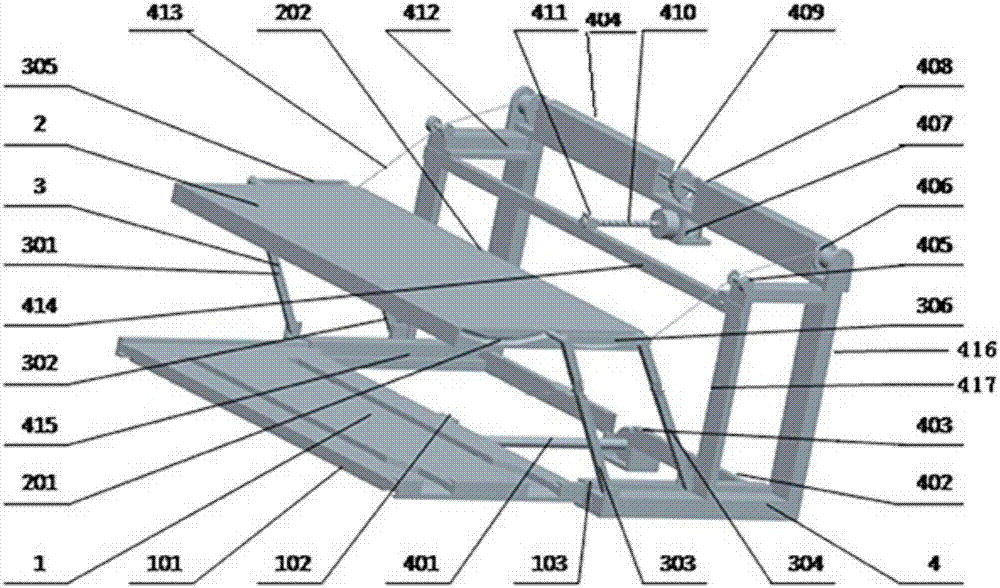 Lateral parking double-layer stereo garage