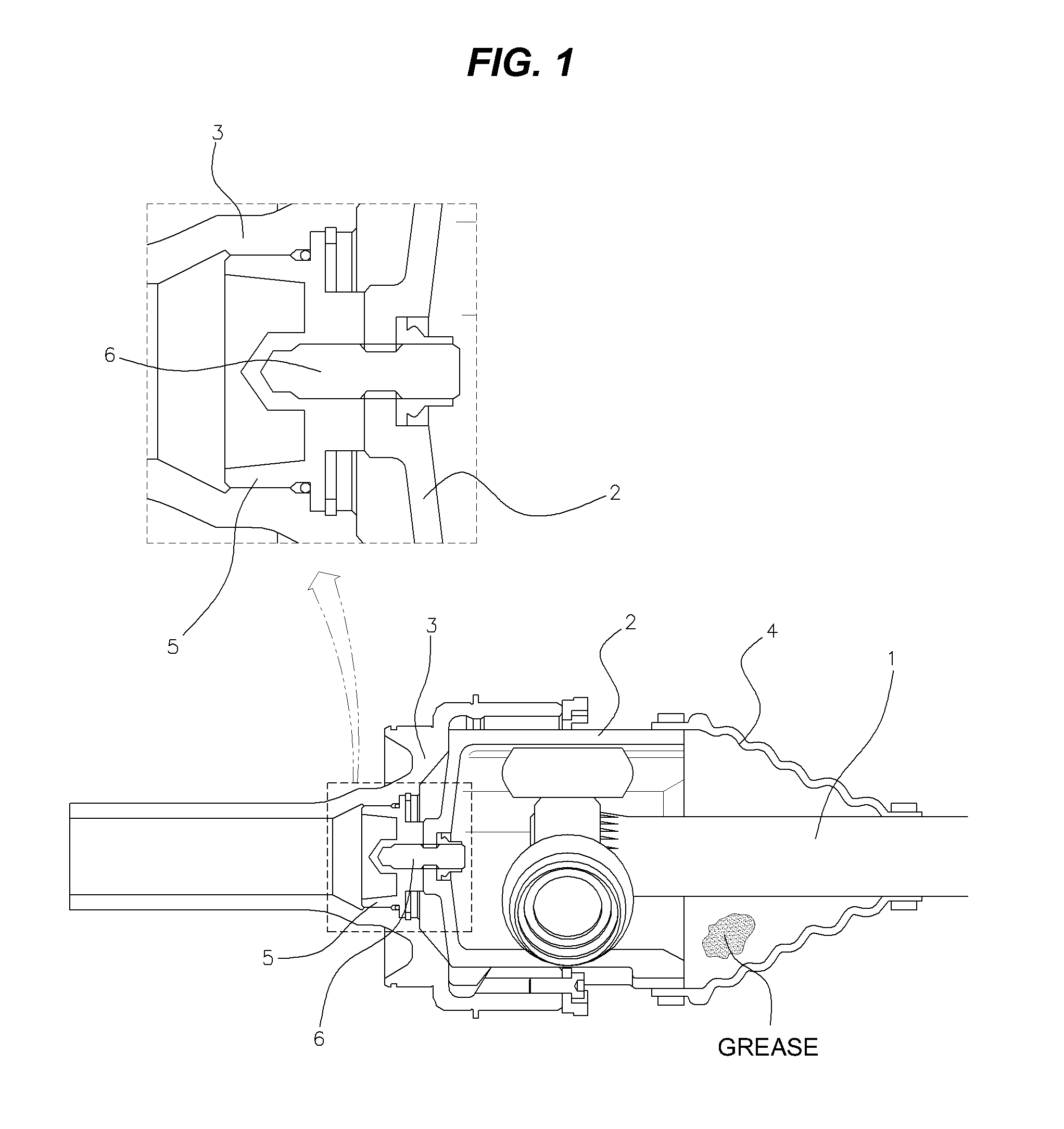 Mounting structure of drive-shaft