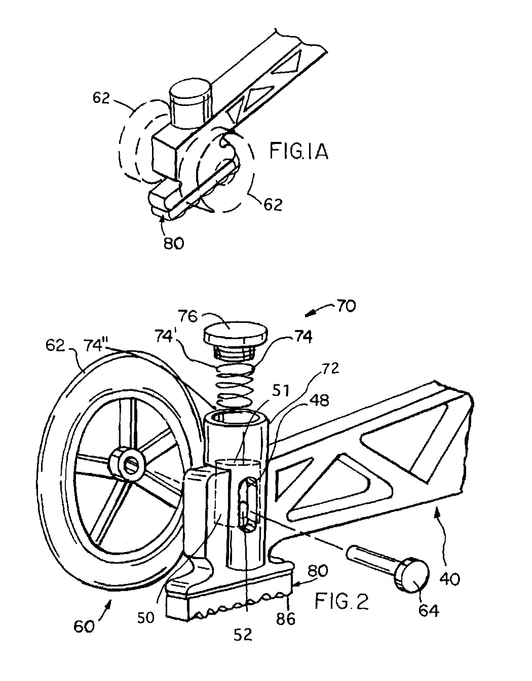 Walker with retractable wheels