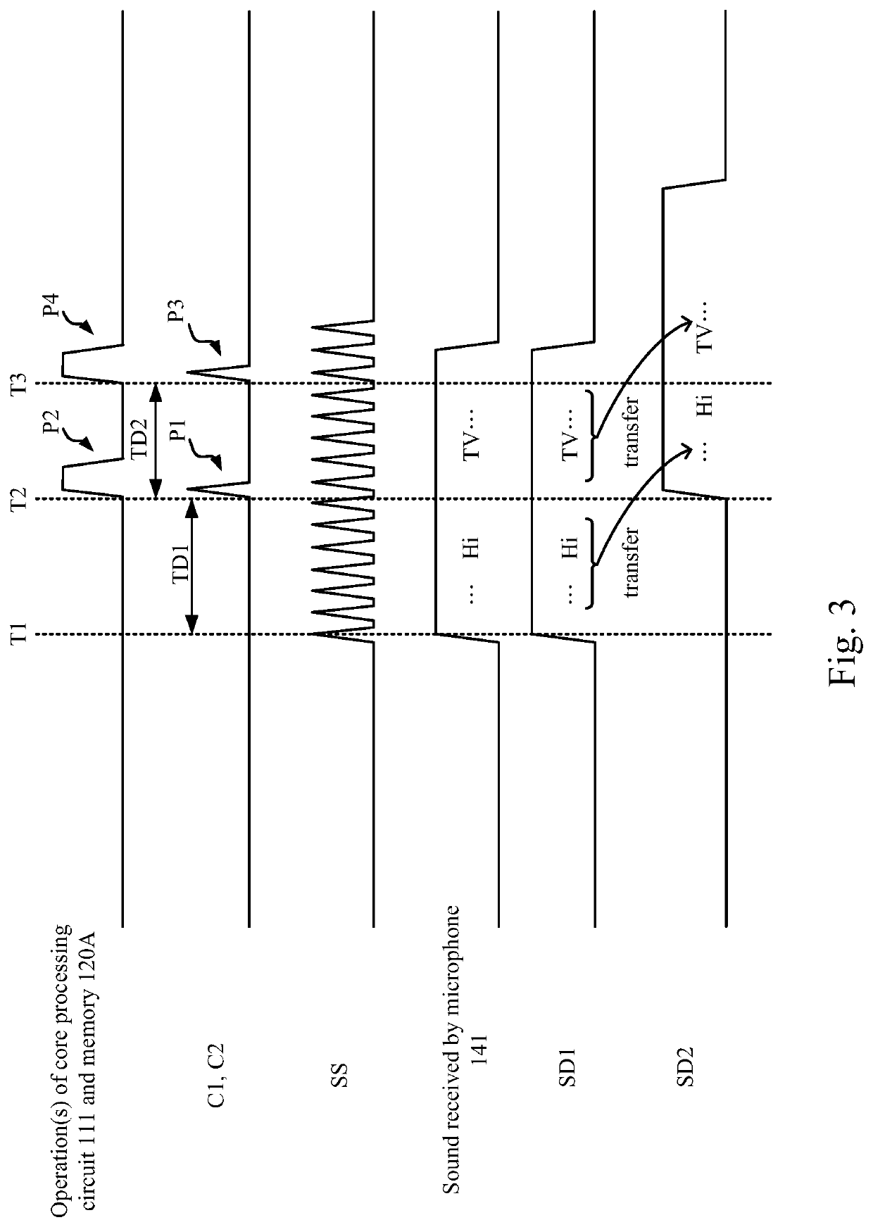 Processing system and voice detection method