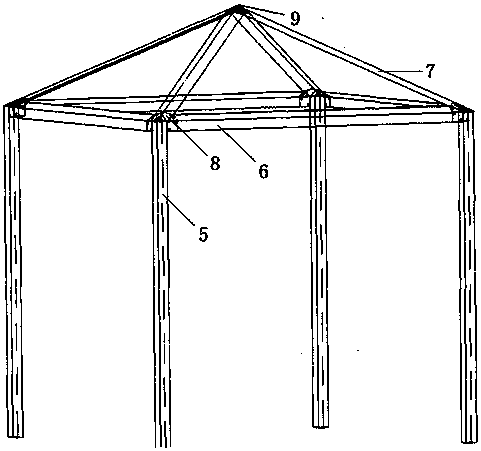 Steel structure color plate pavilion