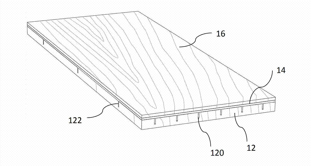 Composite board of solid wood or bark-peeled single baseboard with grooves