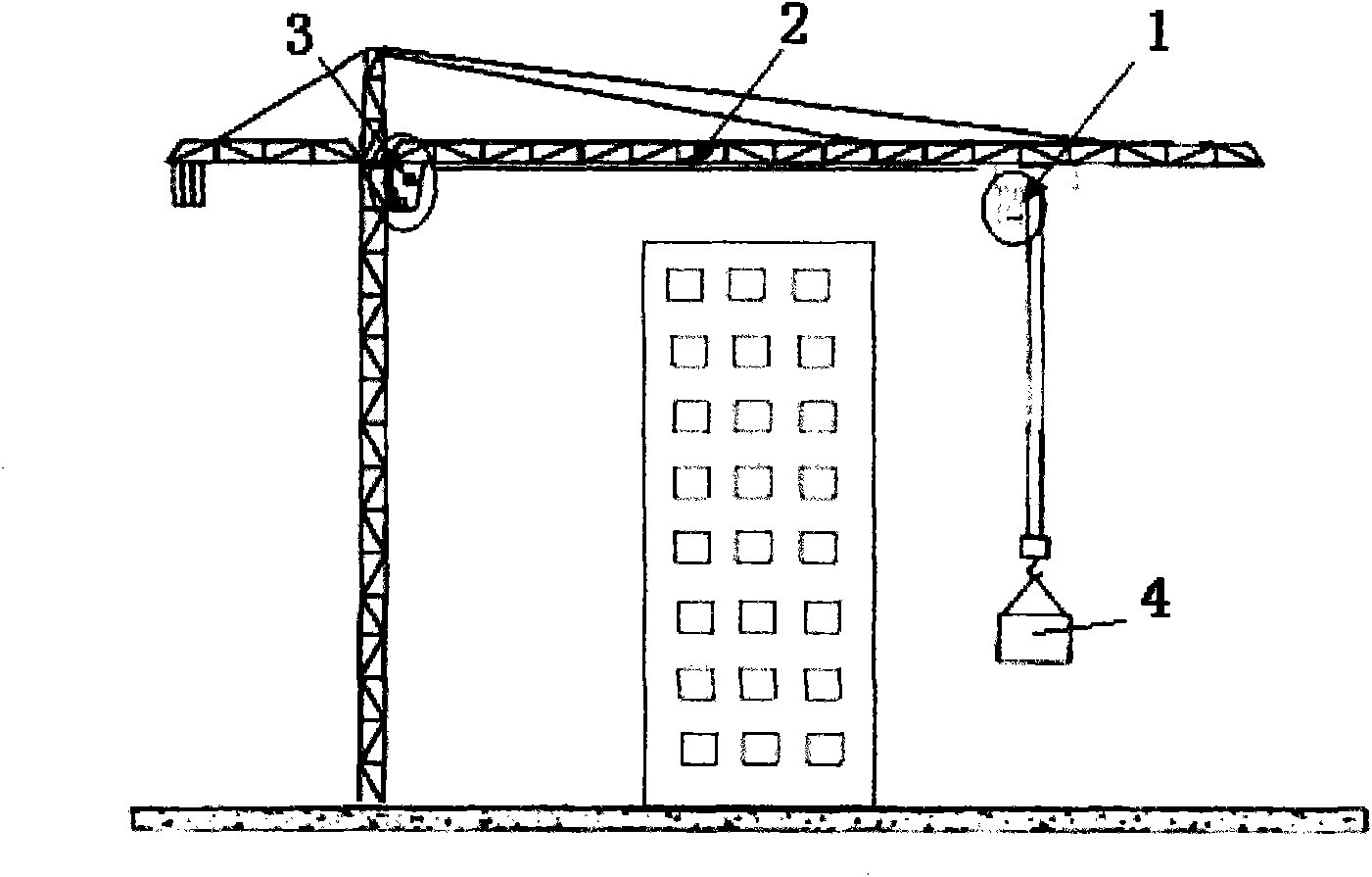 Tower crane video monitoring system with automatic tracking and zooming functions and monitoring method