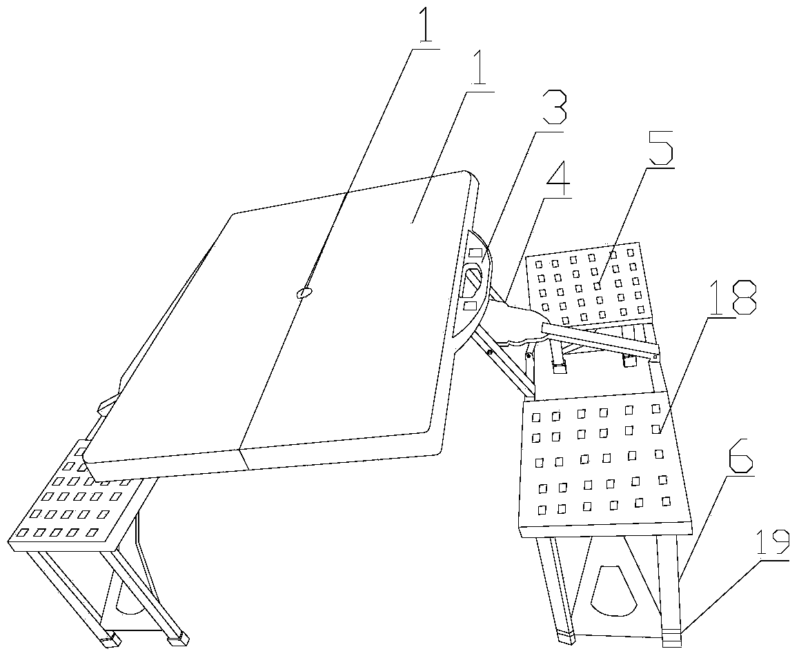 Portable table and chair for field operation