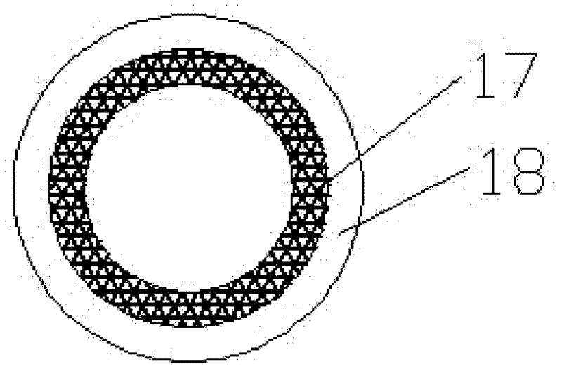 Method for preparing braided tube/polymer composite hollow fibrous membrane by thermal induced method