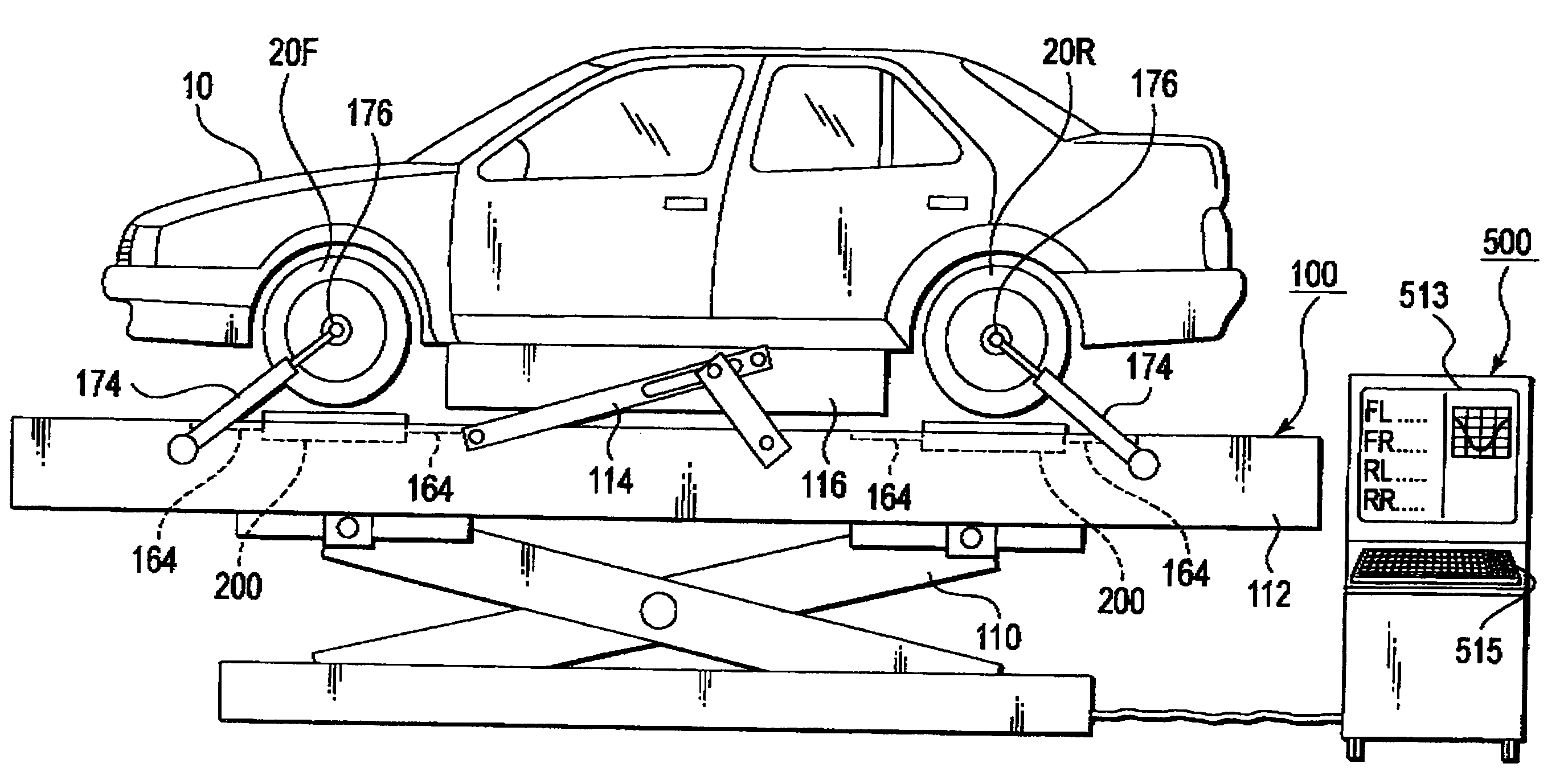 Wheel alignment angle measuring apparatus and wheel alignment angle measuring method