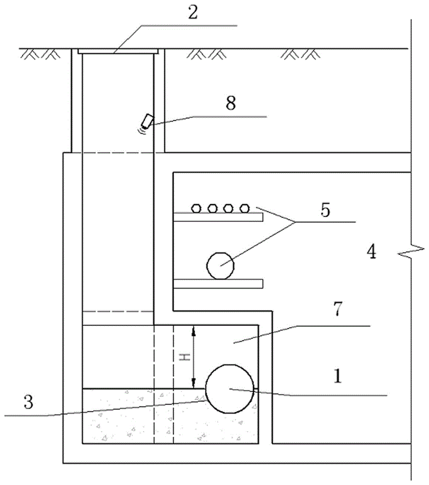 Arrangement method for drainage inspection wells applied to comprehensive pipe rack