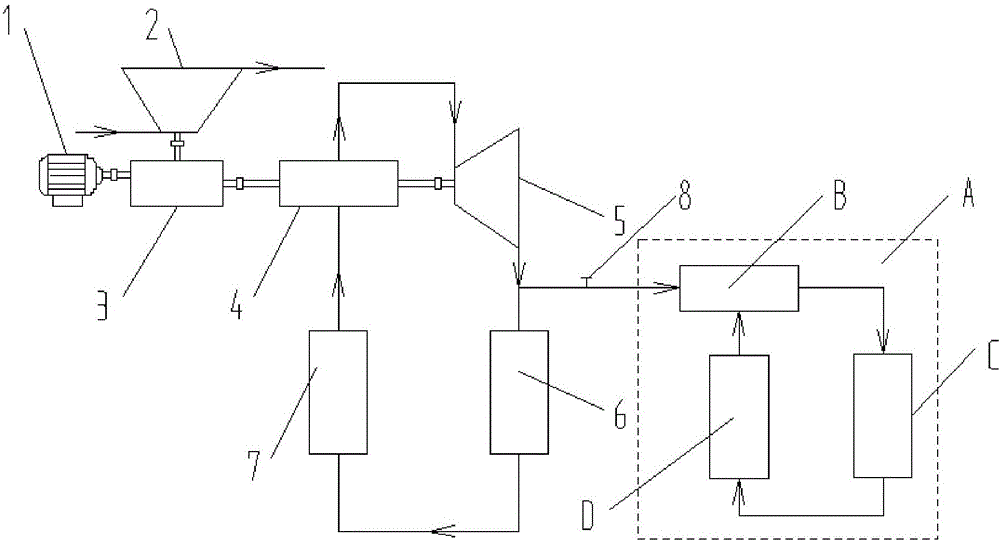 Interior source and exterior source combination type temperature difference hybrid-power refrigeration device