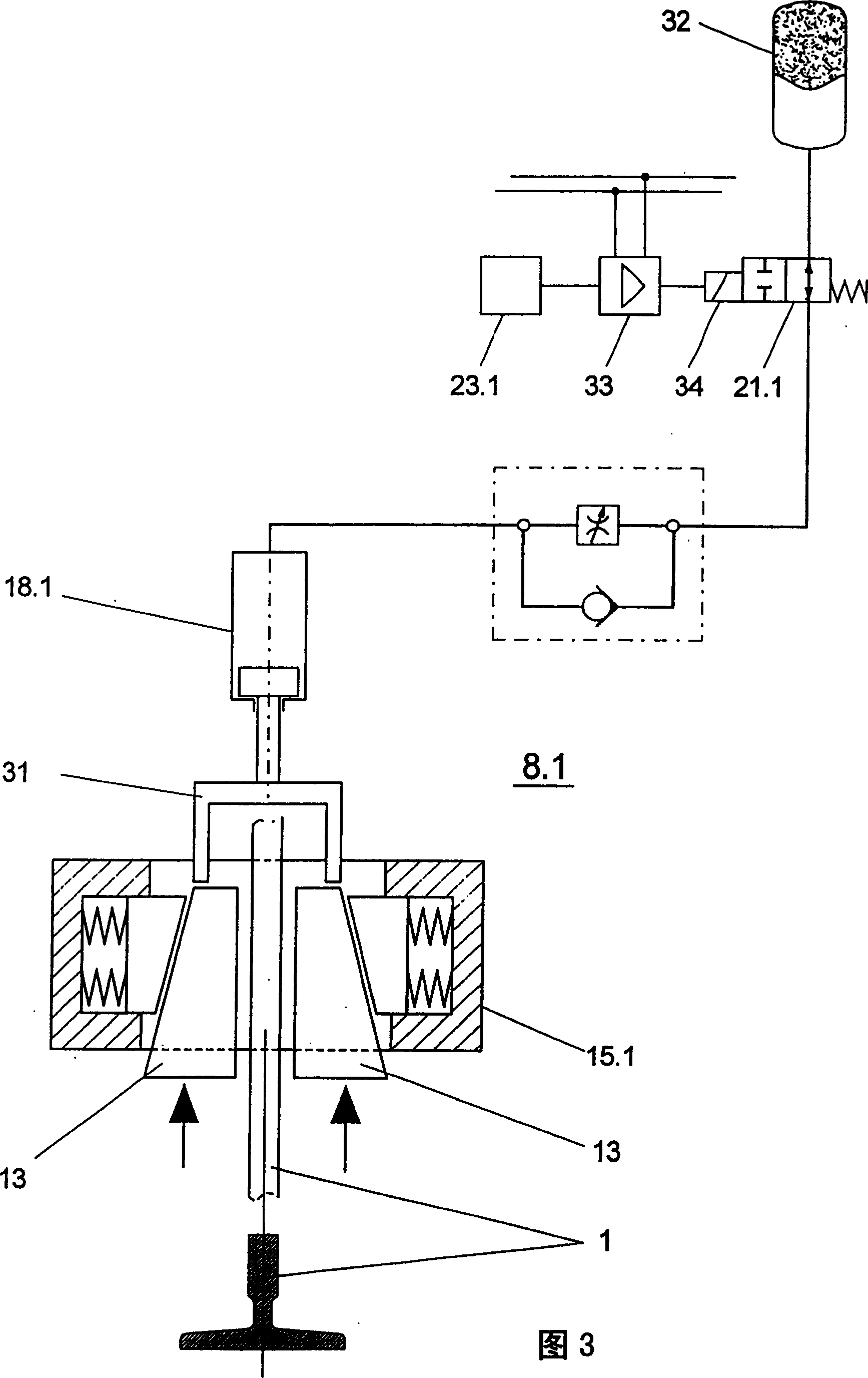 Safety brake with relative delayed brake force