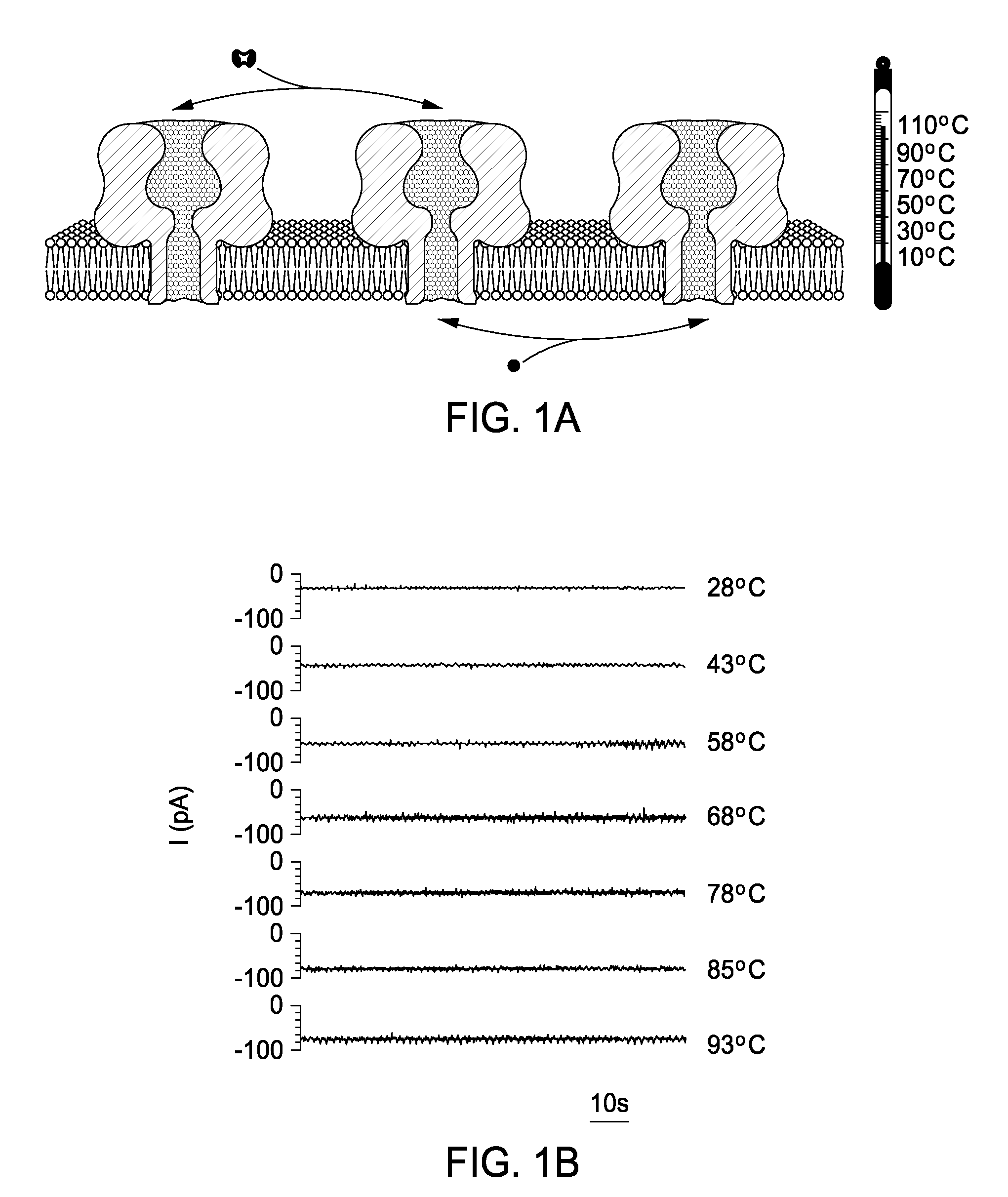 High temperature ion channels and pores