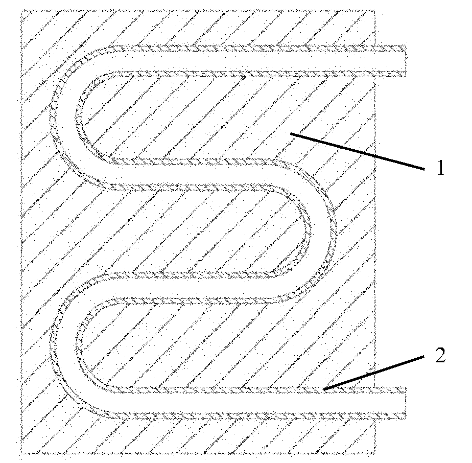 Composite casting method of aluminum cooling plate