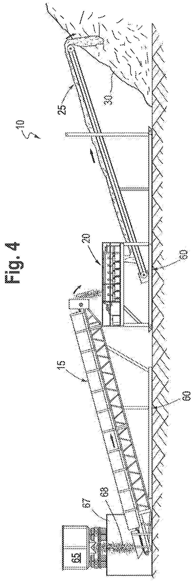 Portable system and method for processing waste to be placed in landfill