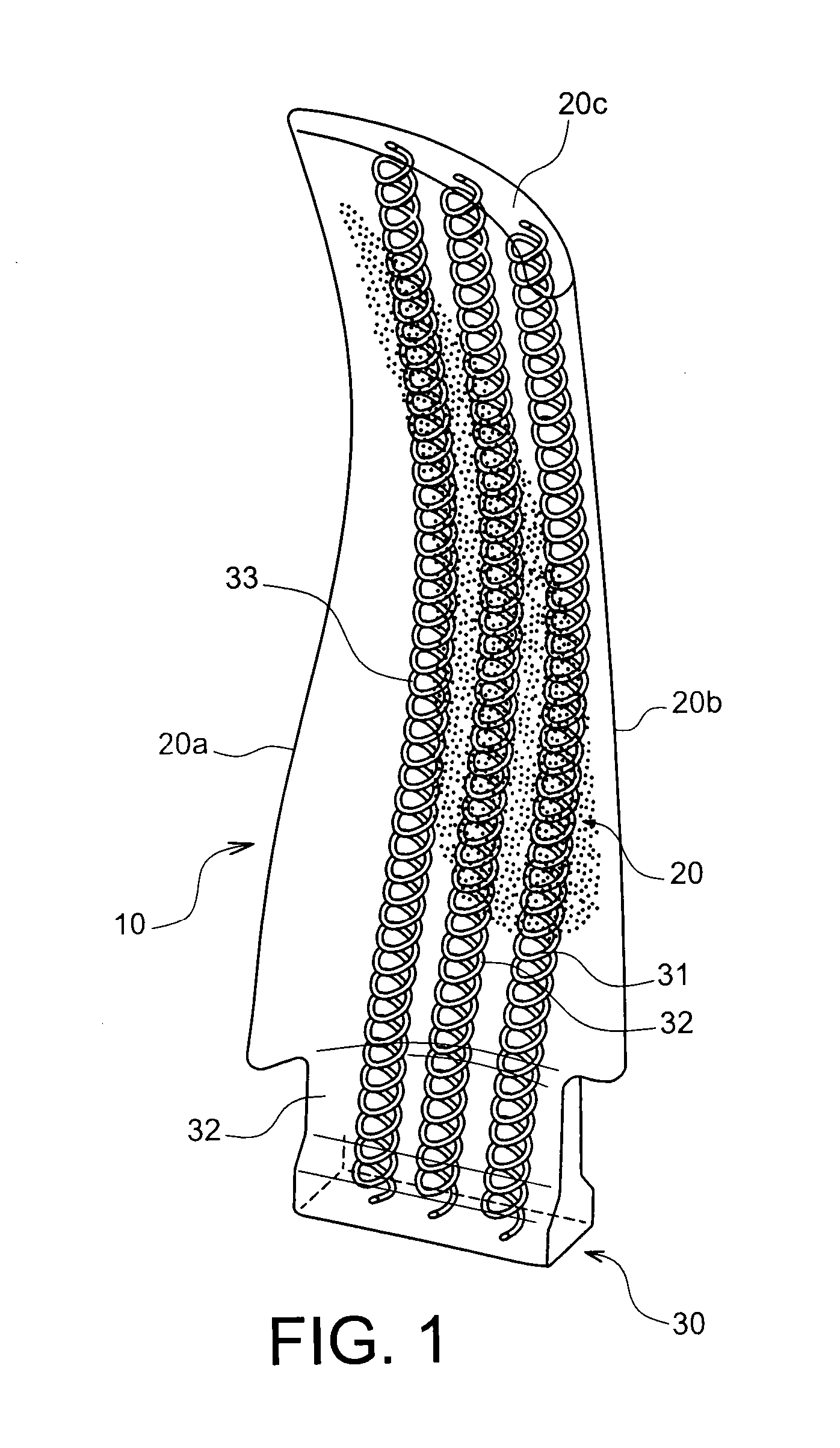 Method for manufacturing an oxide/oxide composite material turbomachine blade provided with internal channels