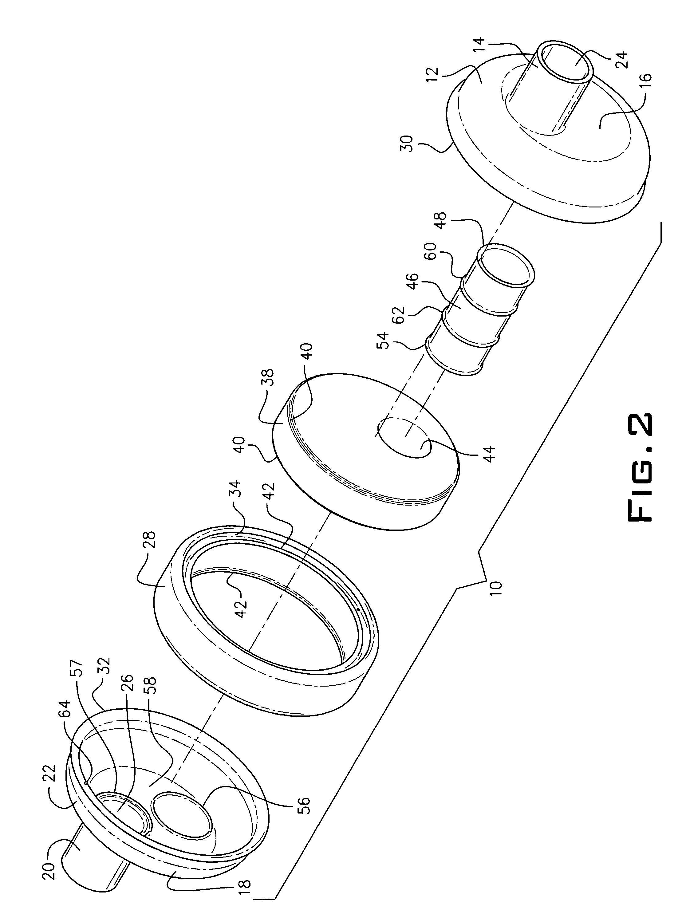 Heat-moisture exchanger with aerosol by-pass