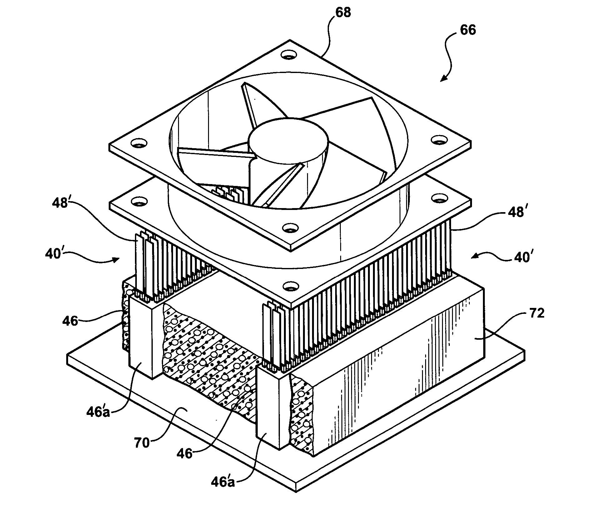 Thermoelectric heat pump with direct cold sink support