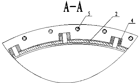 Sealing pressing flange anchoring structure of nodular cast iron pipe