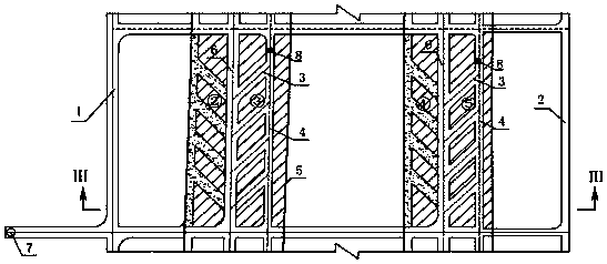 A mining method of underground mine with two adjacent stopes and one mining roadway