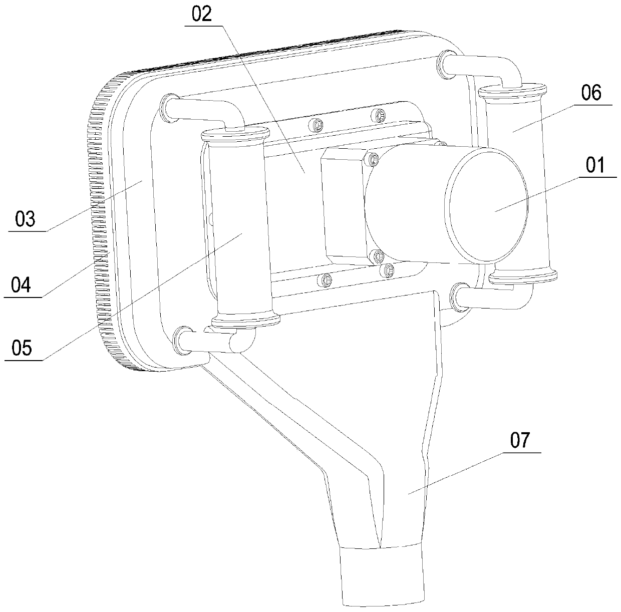 Double-cutterhead end milling type wall shoveling machine