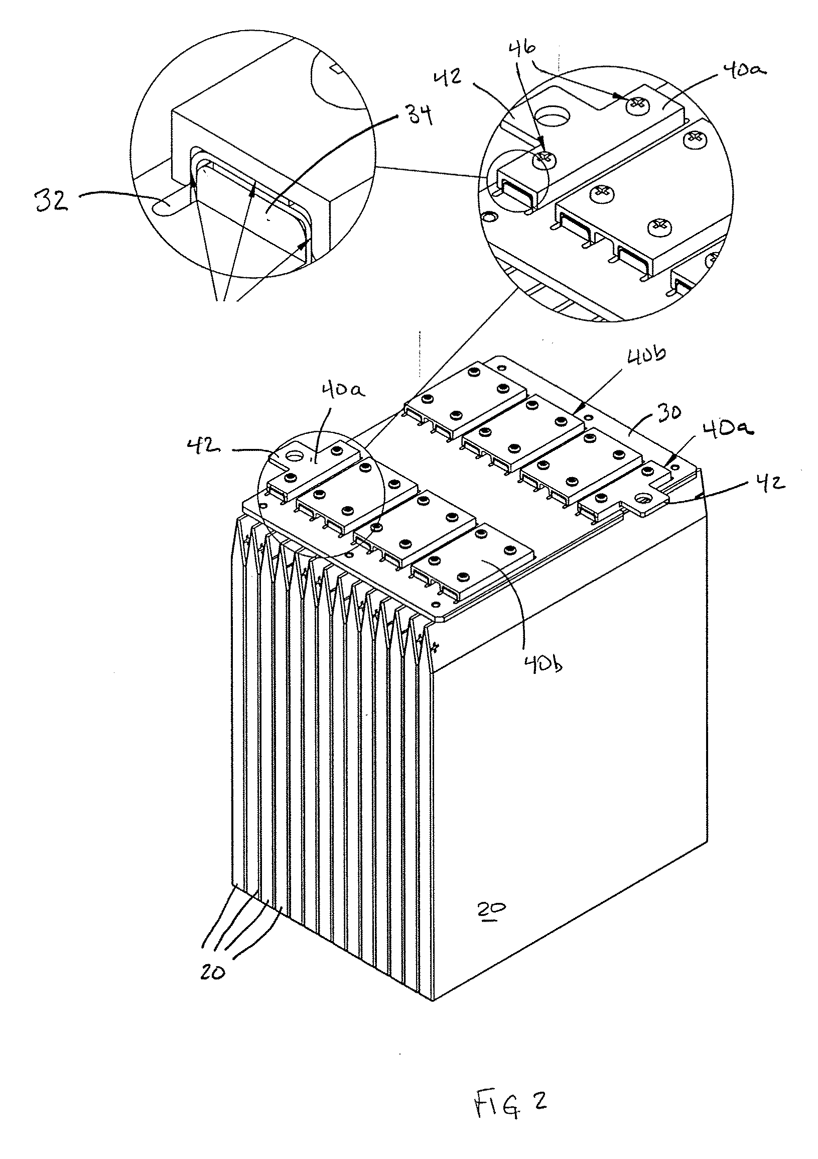 Battery busing scheme