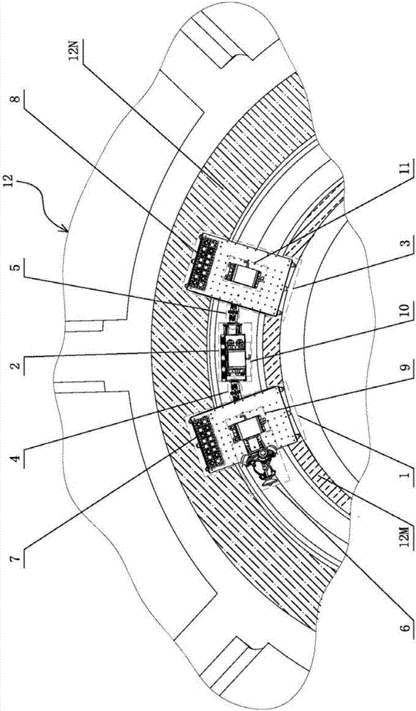 A multi-segment crawling snake-like robot running in a nuclear fusion chamber