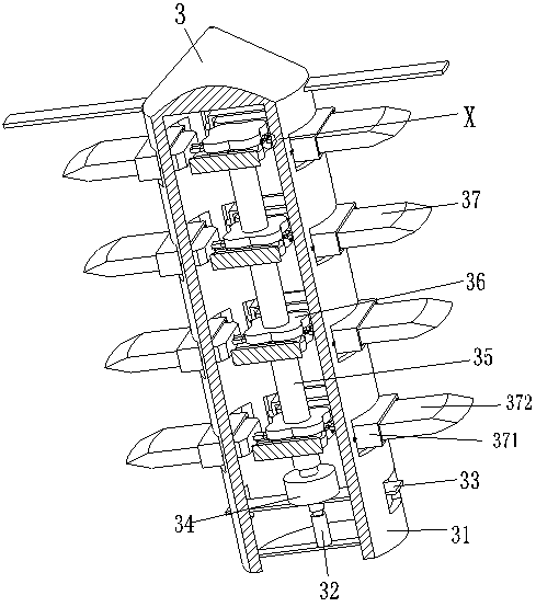 Combine harvester grain unloading device