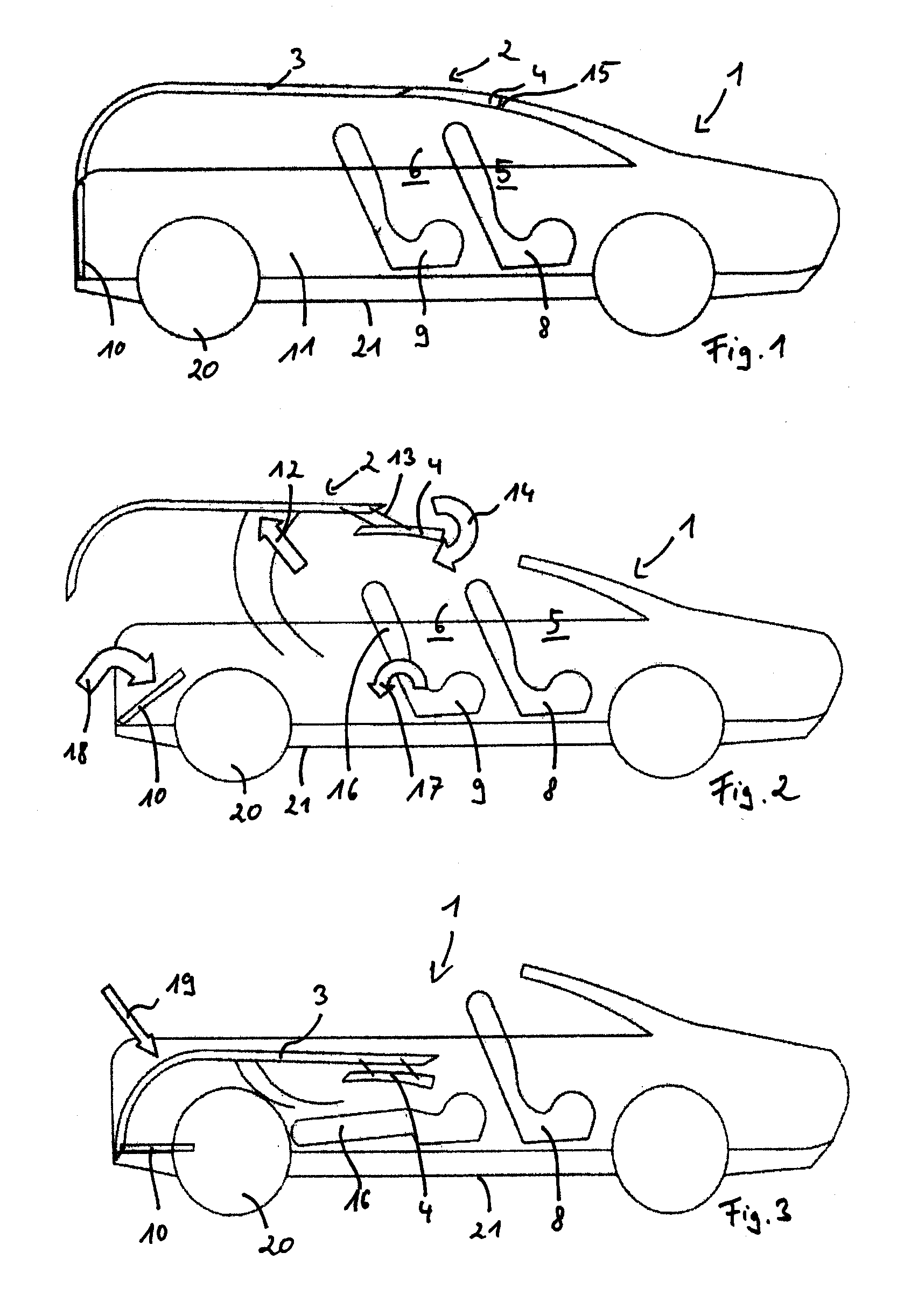 Vehicle having a hardtop roof