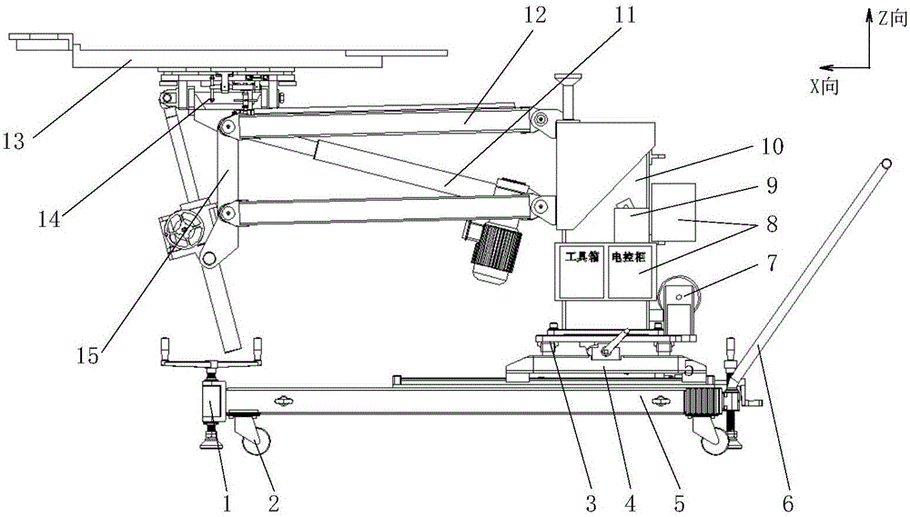 Novel six-degree-of-freedom satellite side plate mounting equipment