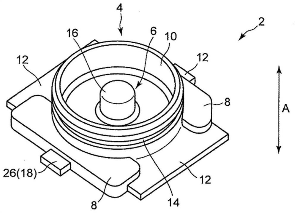 Coaxial connector and coaxial connector mounting substrate