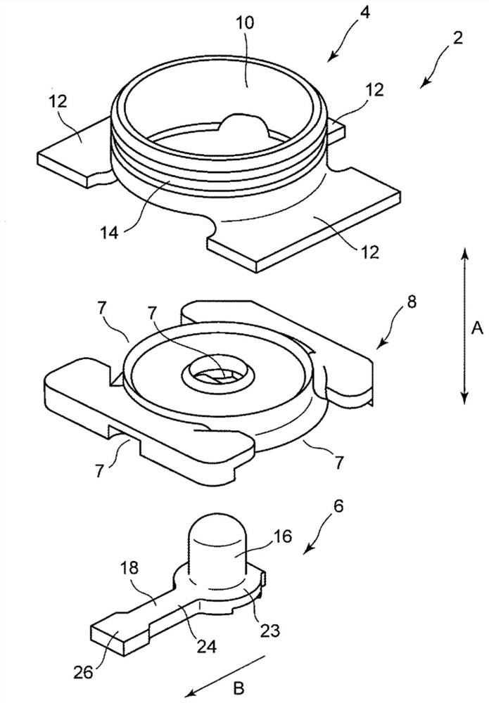 Coaxial connector and coaxial connector mounting substrate