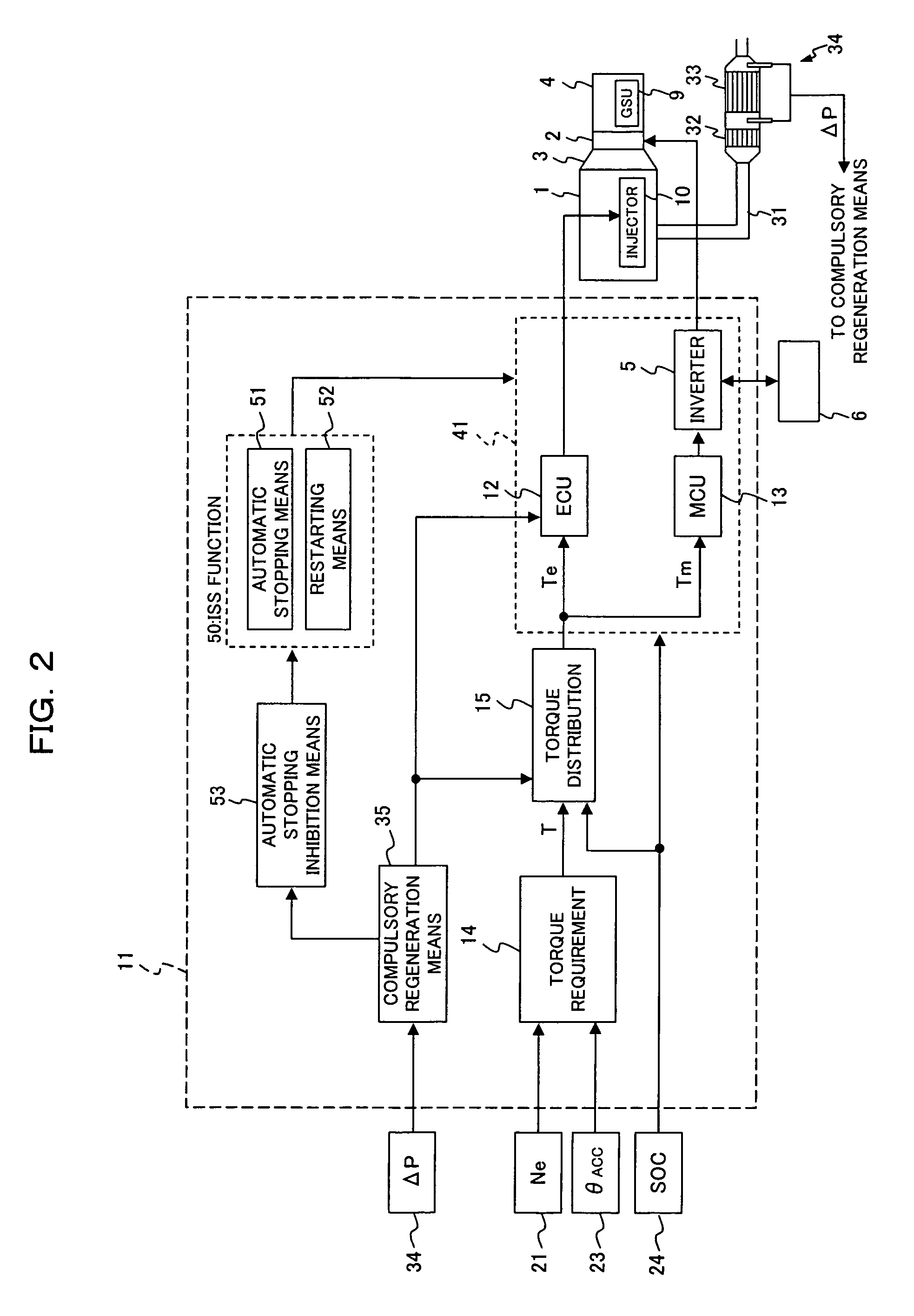 Motor control apparatus for a hybrid vehicle