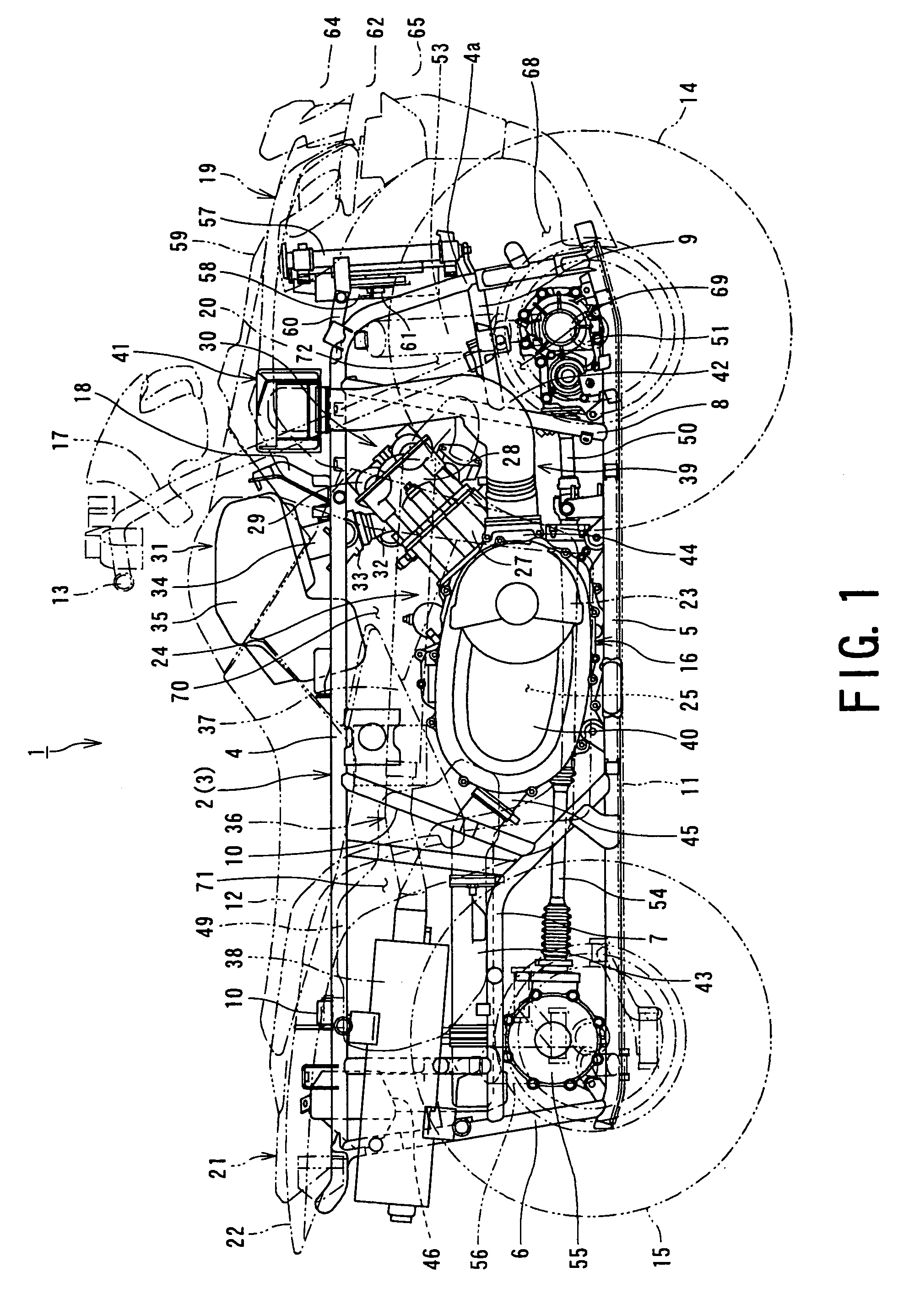 Front structure of all terrain vehicle