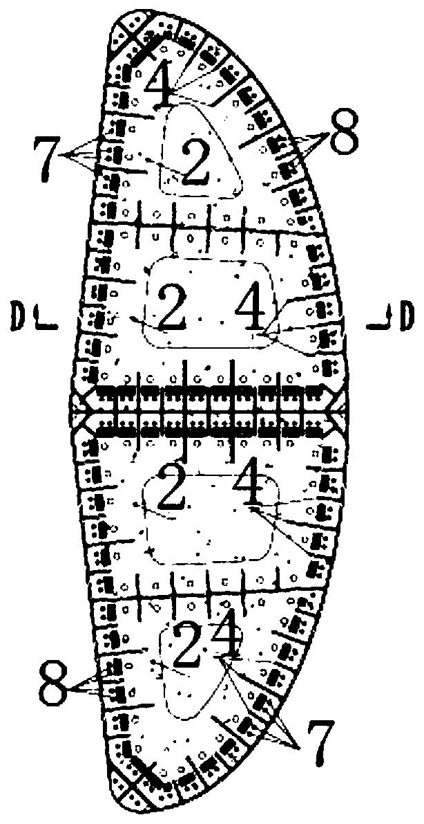 Equal-section steel concrete combined double-layer bearing plate force-transmitting anchoring structure