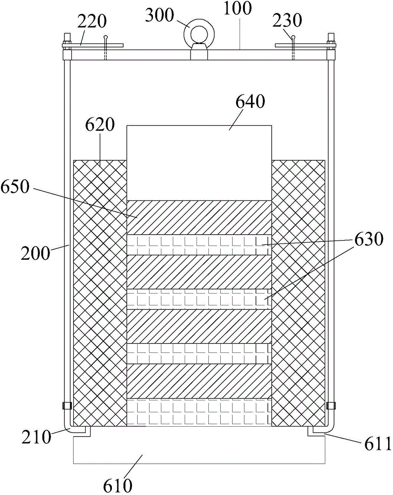 Hoisting system for hot pressed sintering mold