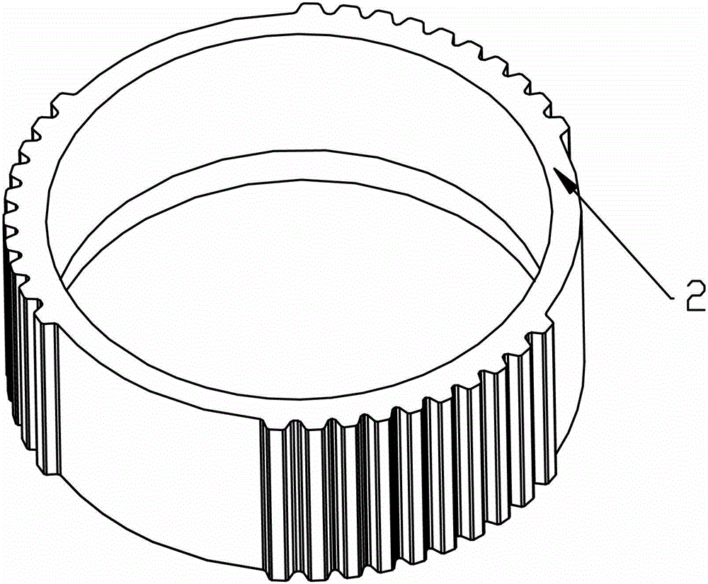 Car transmission synchronizer gear ring fine blanking and deep drawing combined forming process and mold