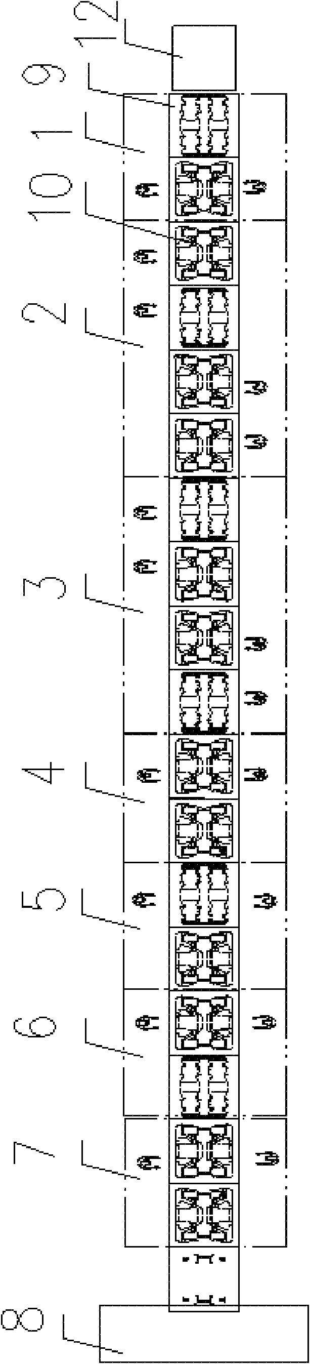 Casting continuous cleaning flow line and method thereof