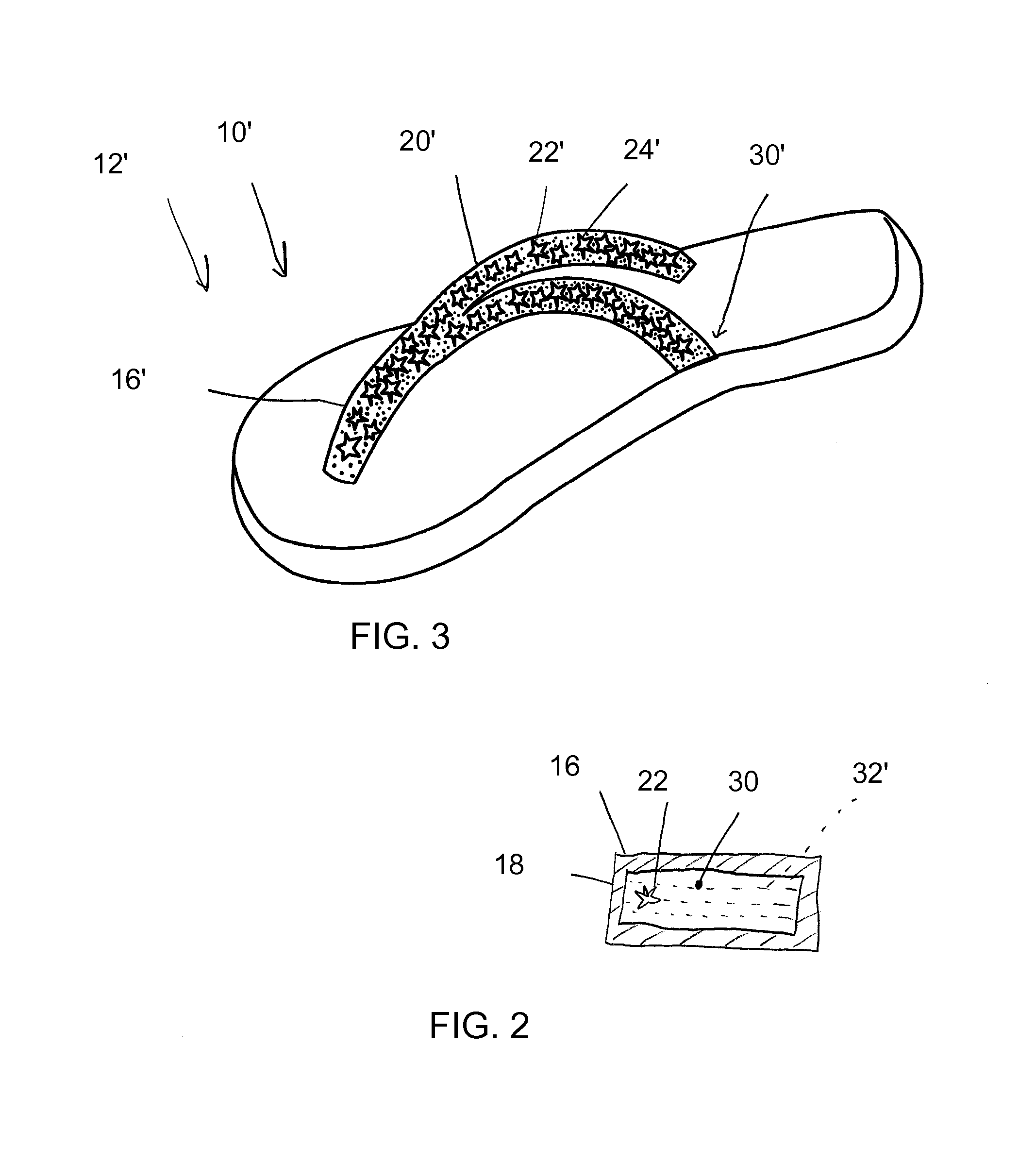 Sandal with Charms Suspended in Fluid and Attachable Charms