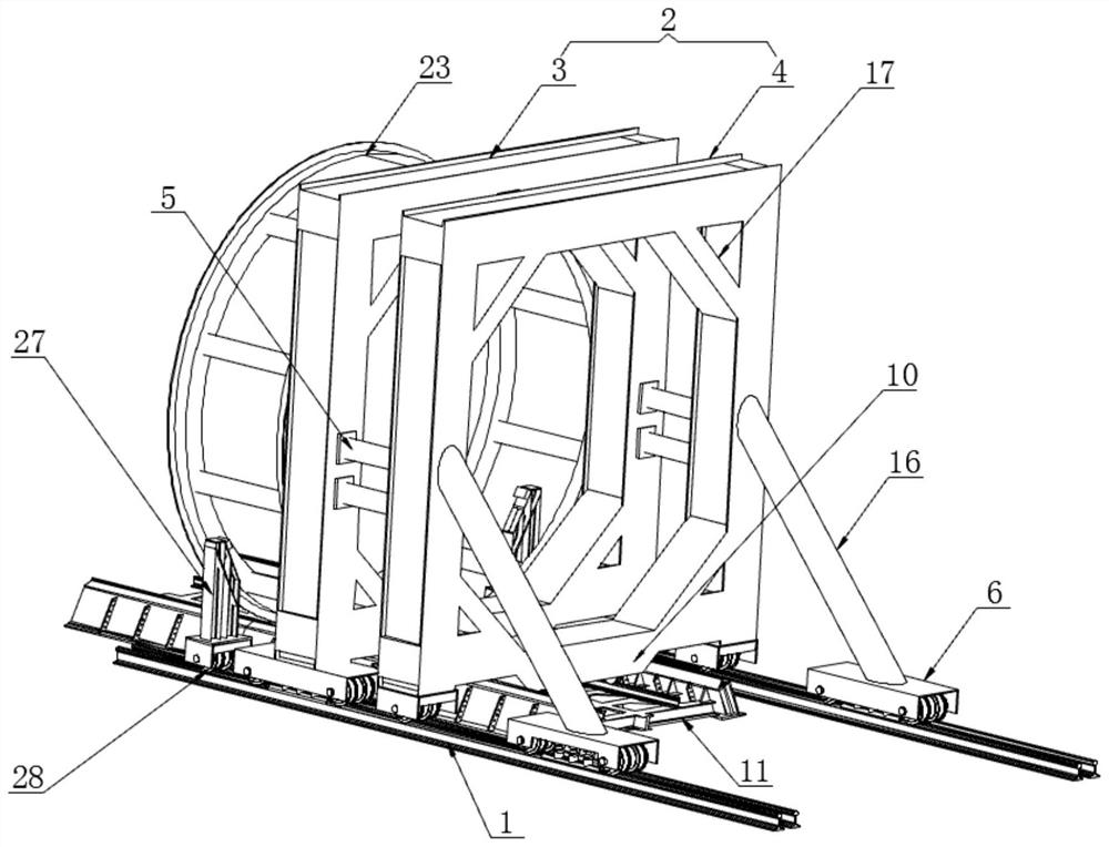 Movable electric control shield launching device and control method thereof