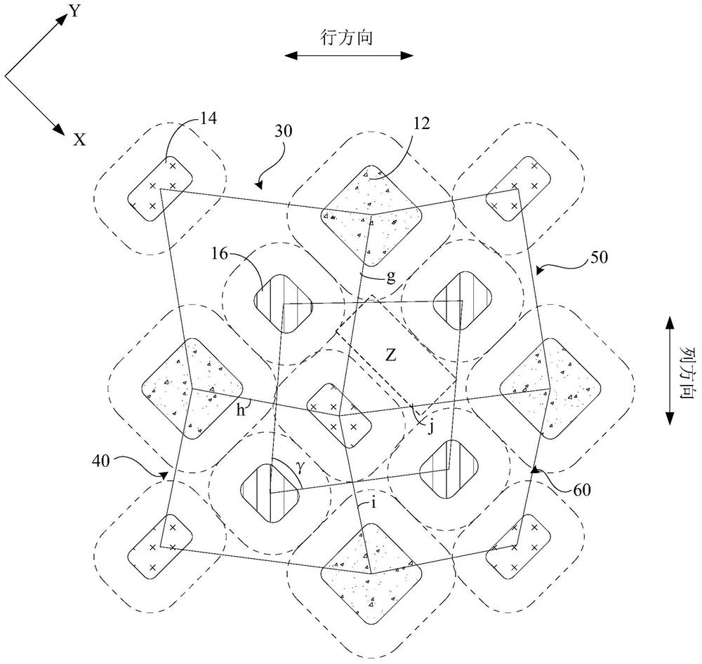 Pixel arrangement structure, display panel and display device