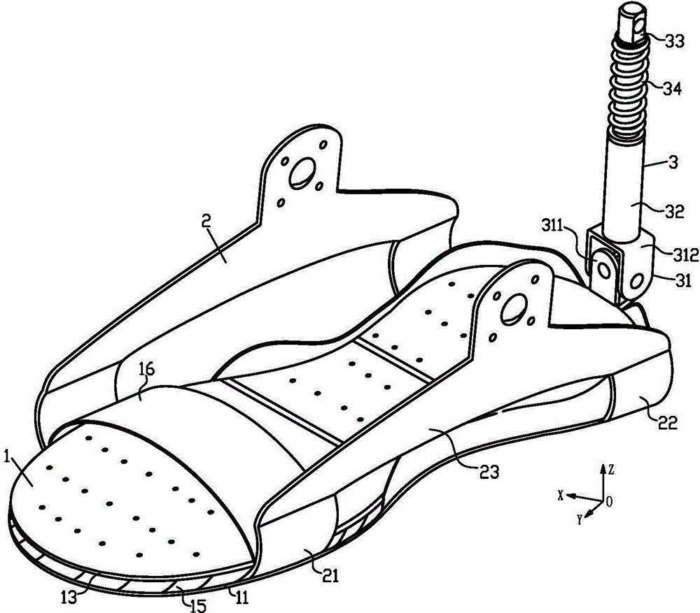 Three-DOF (Degree Of Freedom) flexible ankle joint device for exoskeletons