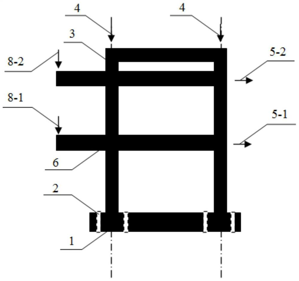 A test device for civil engineering frame structure