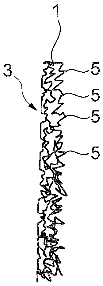 Composite material for heat or sound insulation and method for manufacturing such composite material