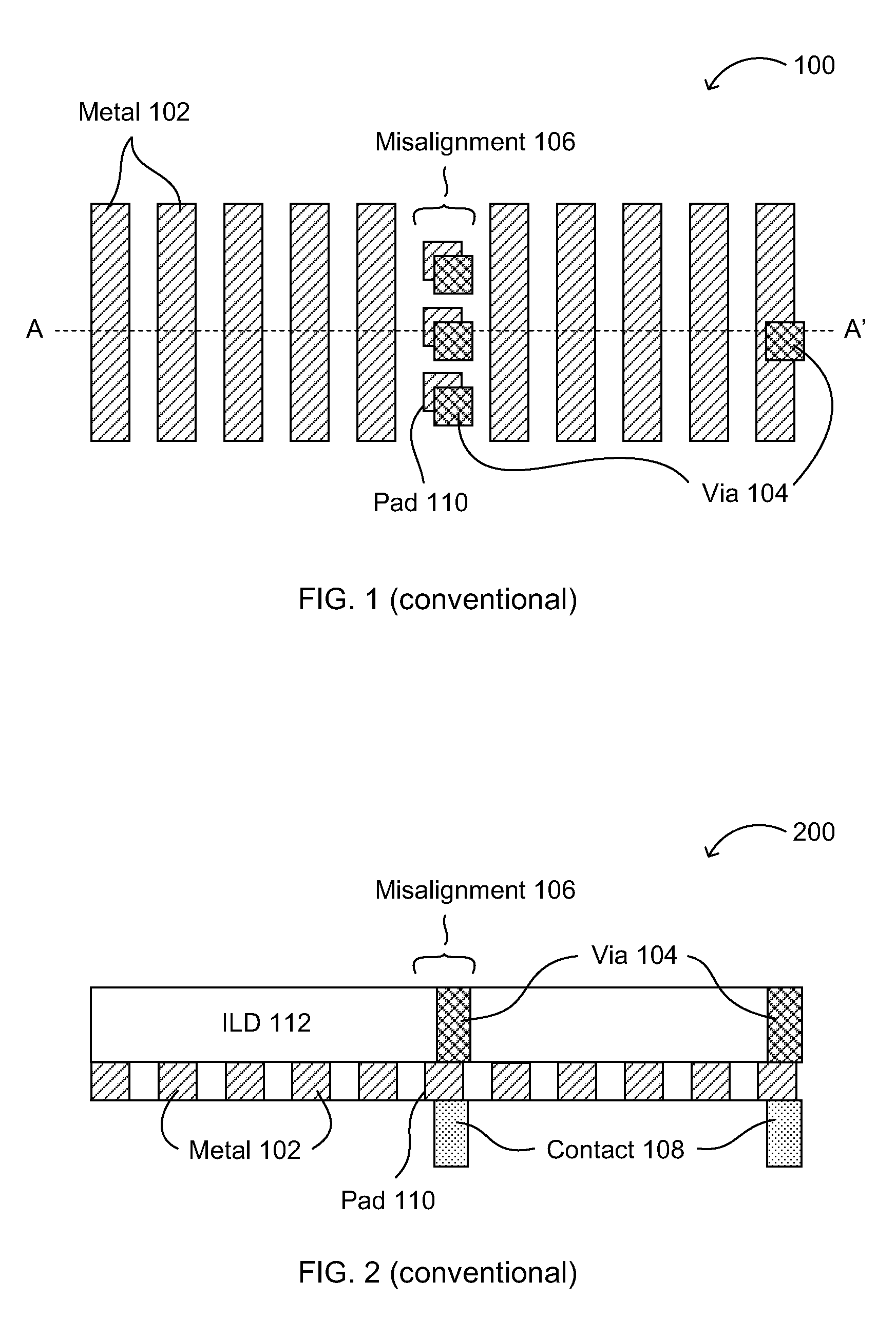 High density via and metal interconnect structures, and methods of forming the same