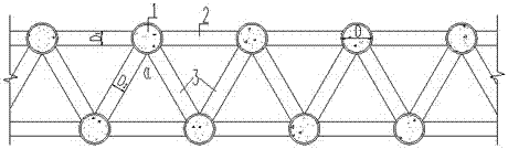 Debris flow blocking structure capable of resisting impact of large stones for steel pipe concrete pile group