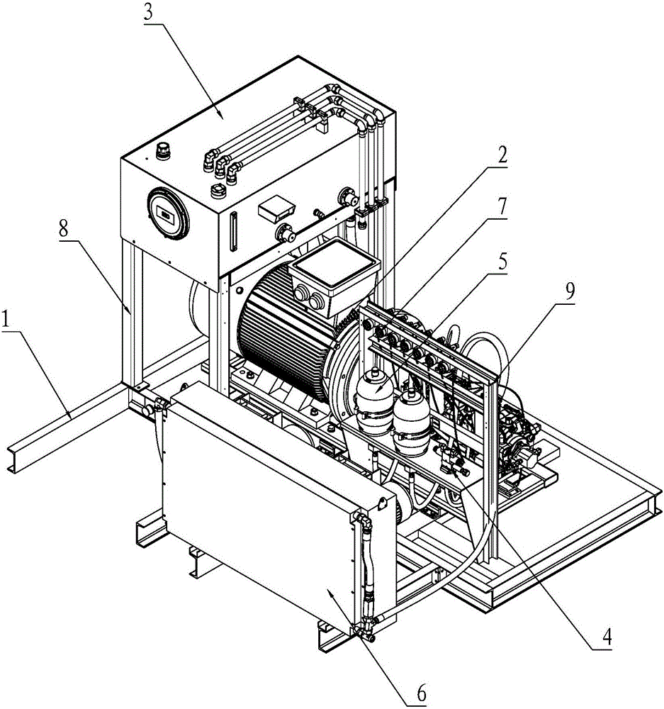 Shear type crusher hydraulic station