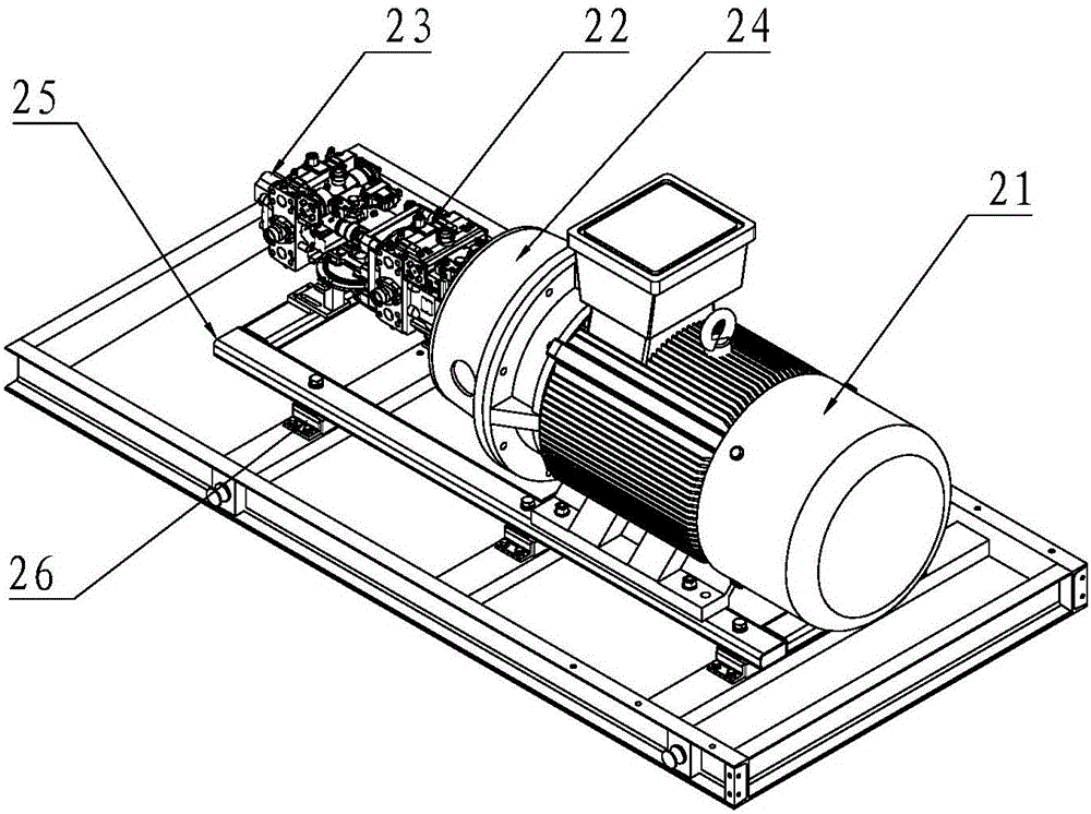 Shear type crusher hydraulic station