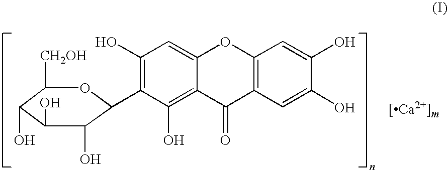 Mangiferin calcium salts, the method for its preparation and its use