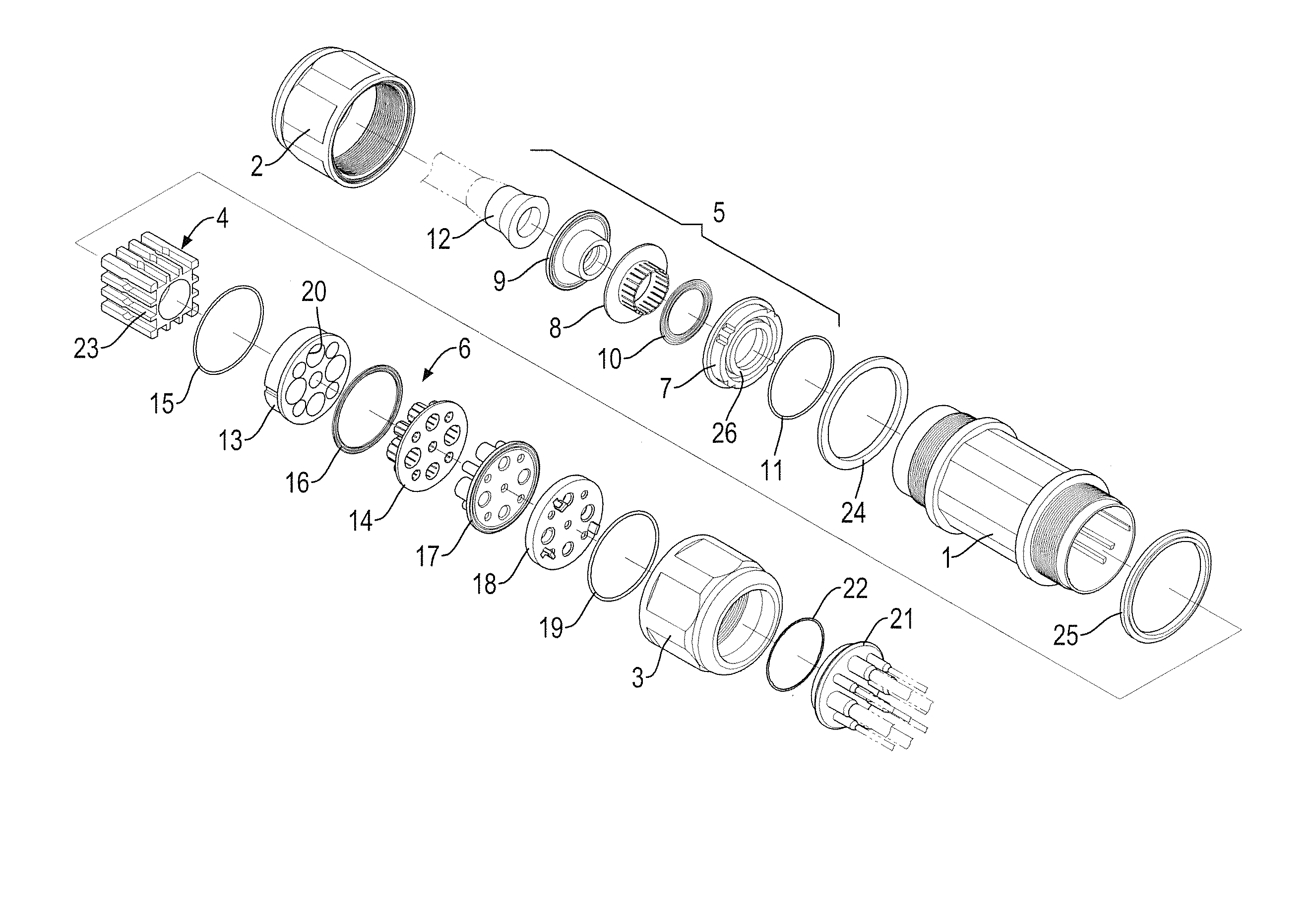 Water-proofing cable connector