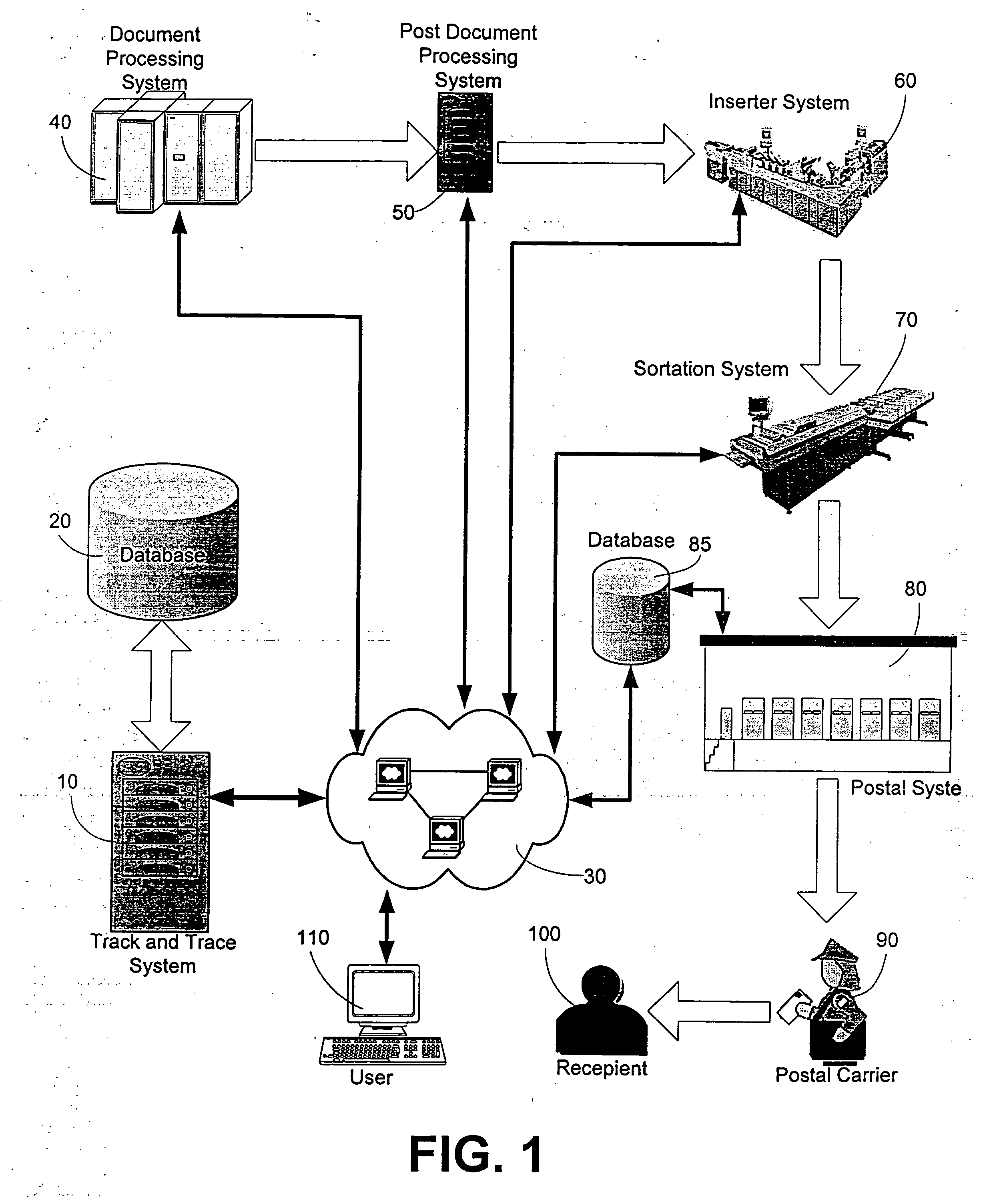 Method for generating mailpieces and storing mailpiece identification and tracking information