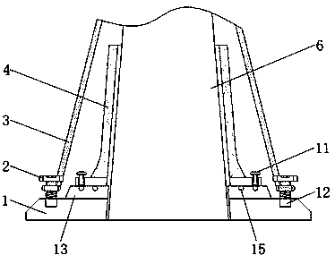 Fixing structure for cement pole tower